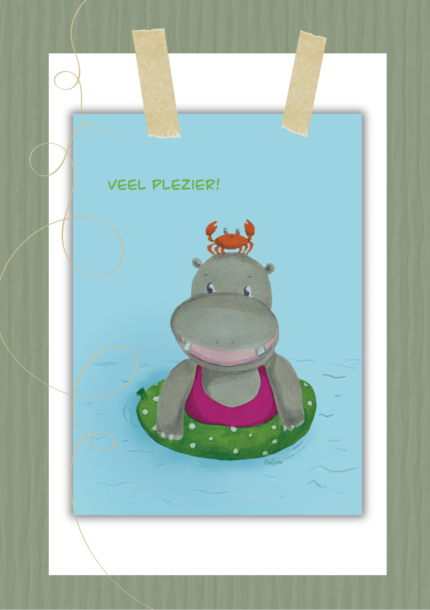 Nijlpaard in zwemband