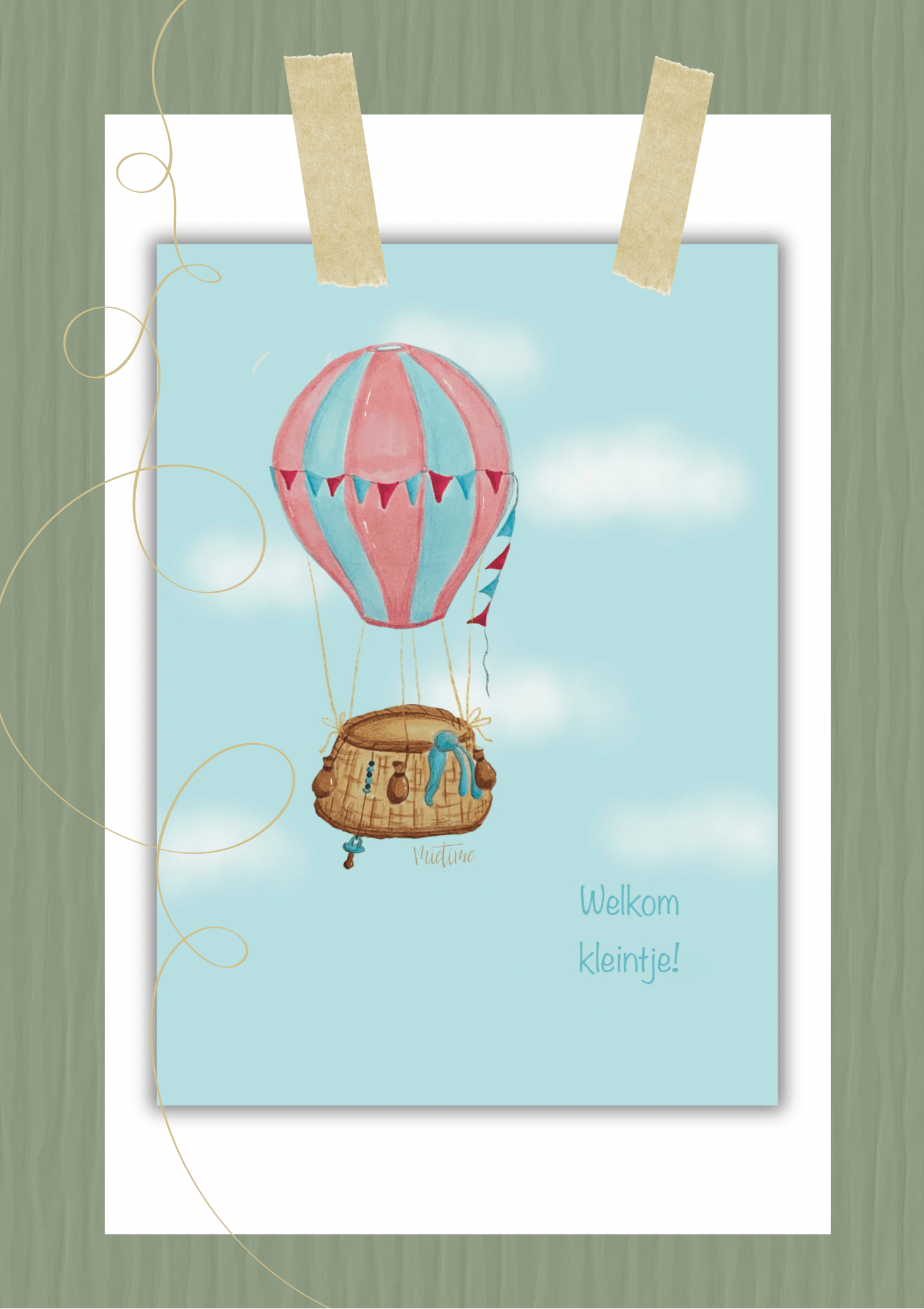 Luchtballon: welkom kleintje