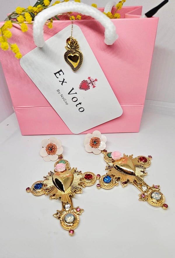 Boucles d'oreilles Cœurs Sacrés