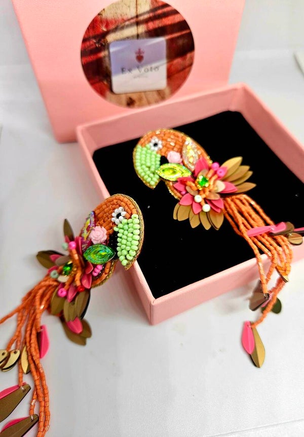 Boucles d'oreilles Perroquets tropicaux