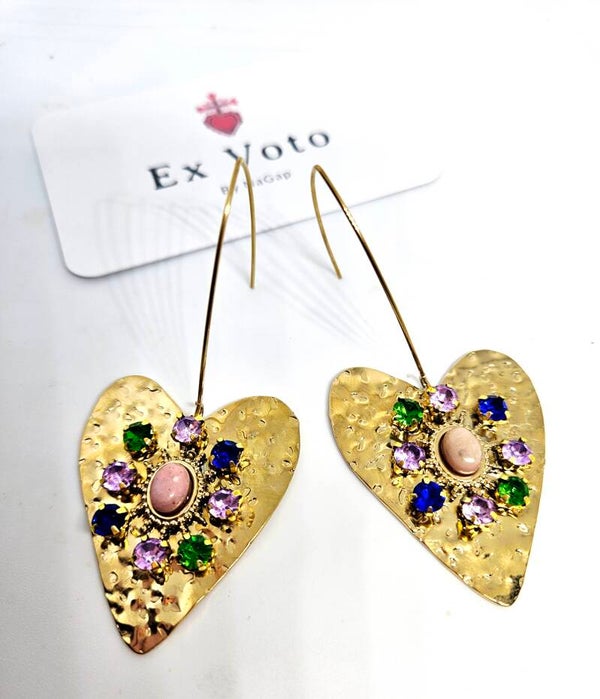 Boucles dormeuses coeur sacré
