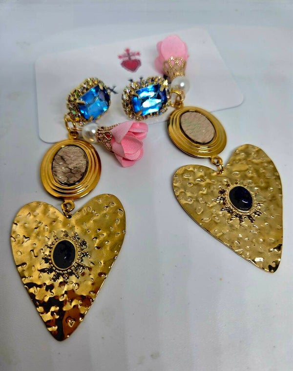 Boucles d oreilles Coeur Celeste