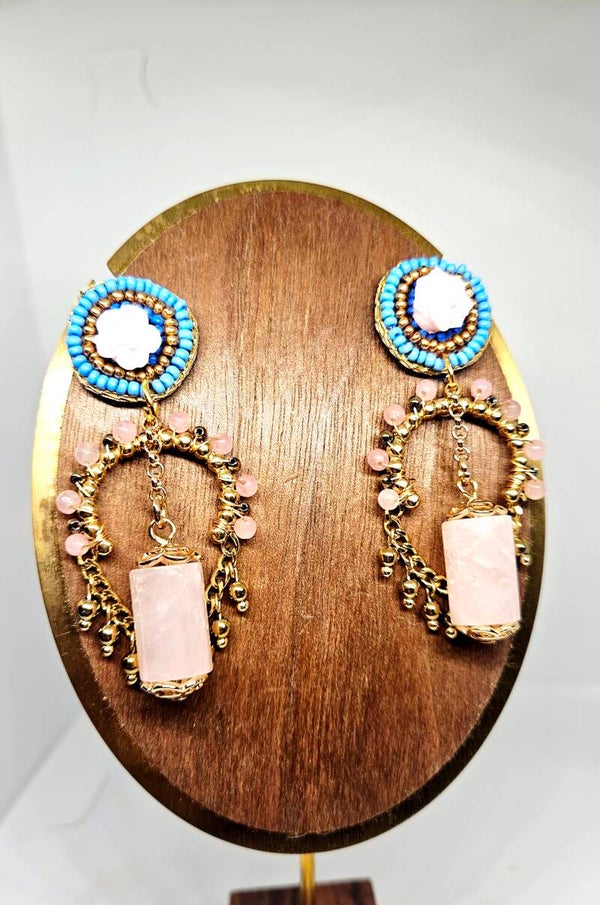 Boucles d oreilles quartz