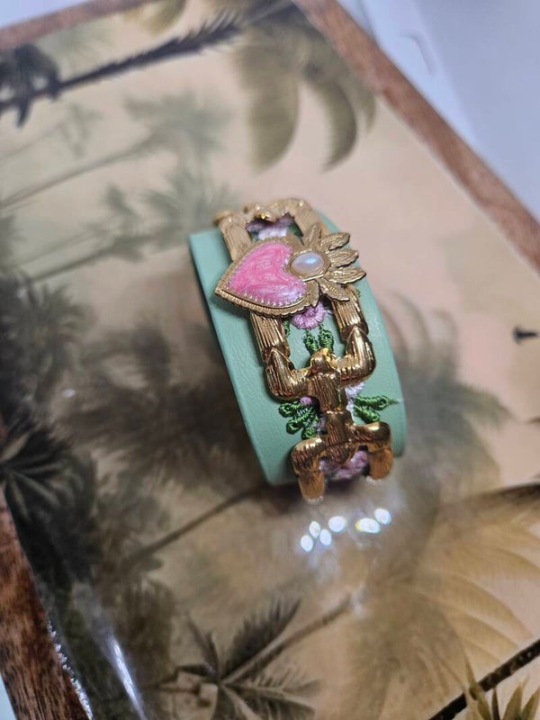 Bracelet cuir Coeur Gardien
