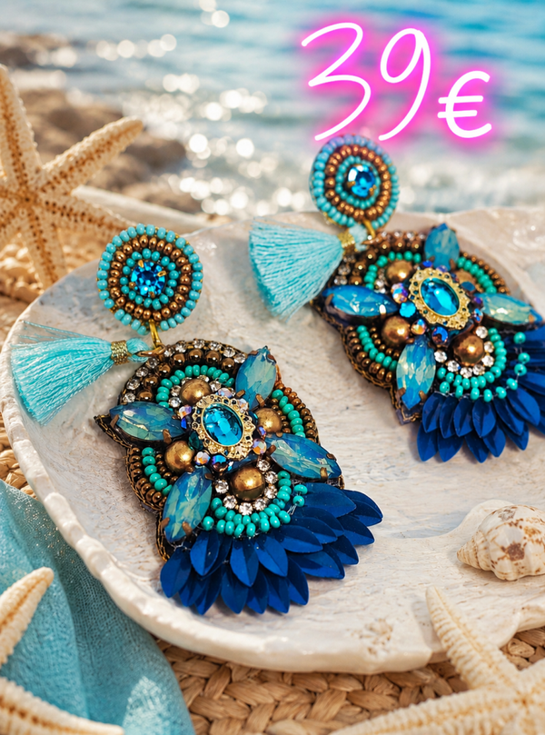 Boucles d'oreilles Aigues Marine