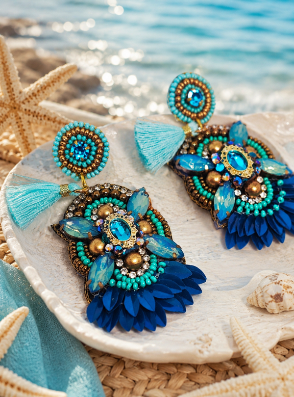 Boucles d'oreilles Le Lagon bleu
