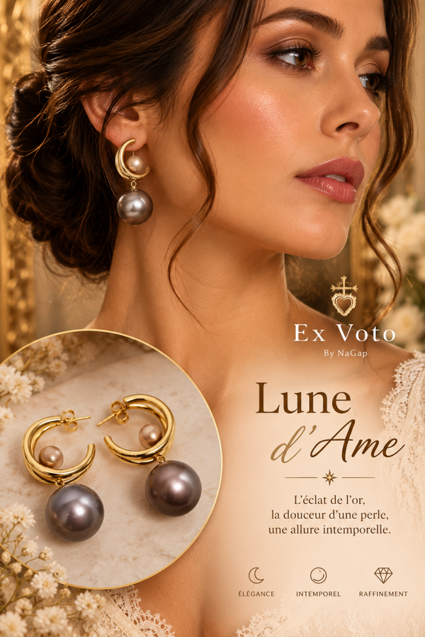 Boucles d'oreilles Lune d' Âmes
