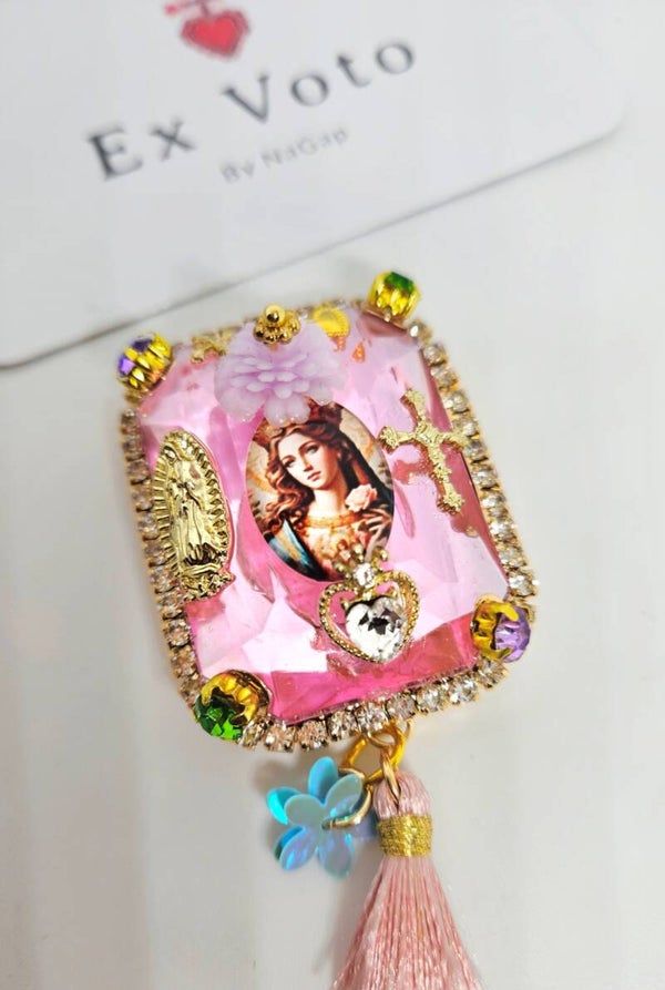 Broche La Dame à la coiffe de Fleurs