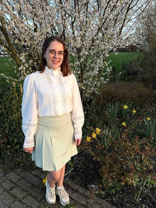 Groen plooirokje
