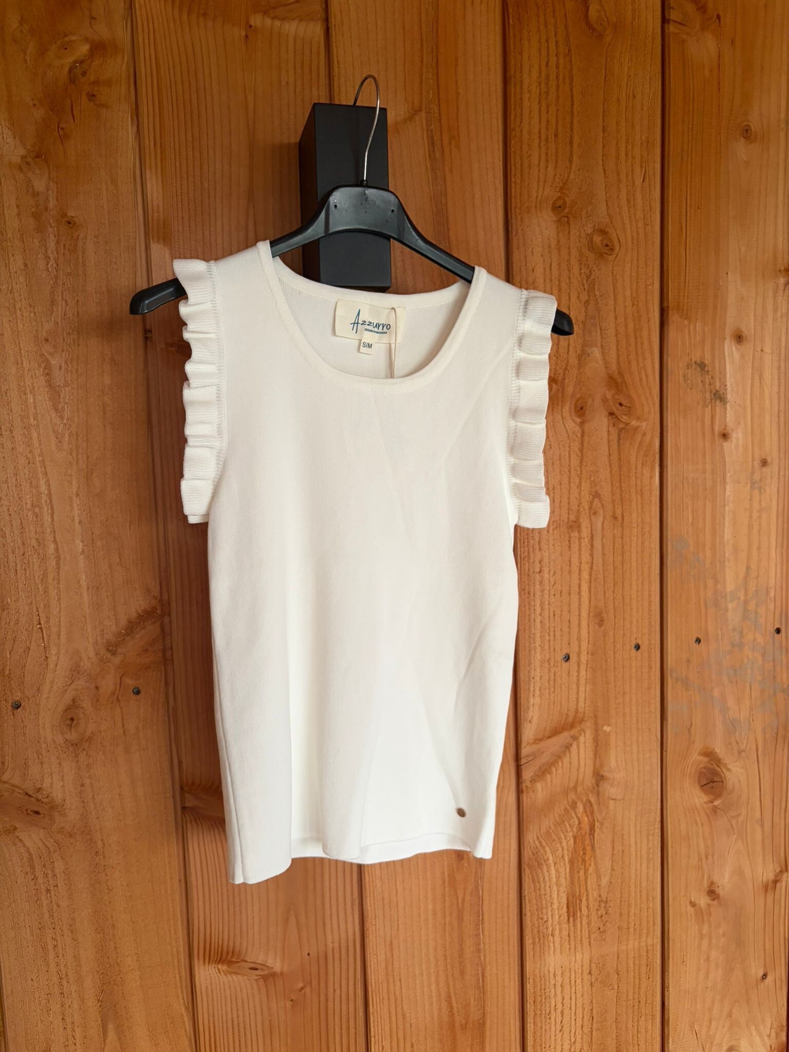 Crème Top met Ruches