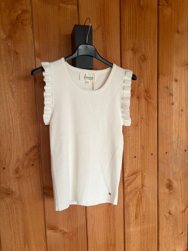 Crème Top met Ruches