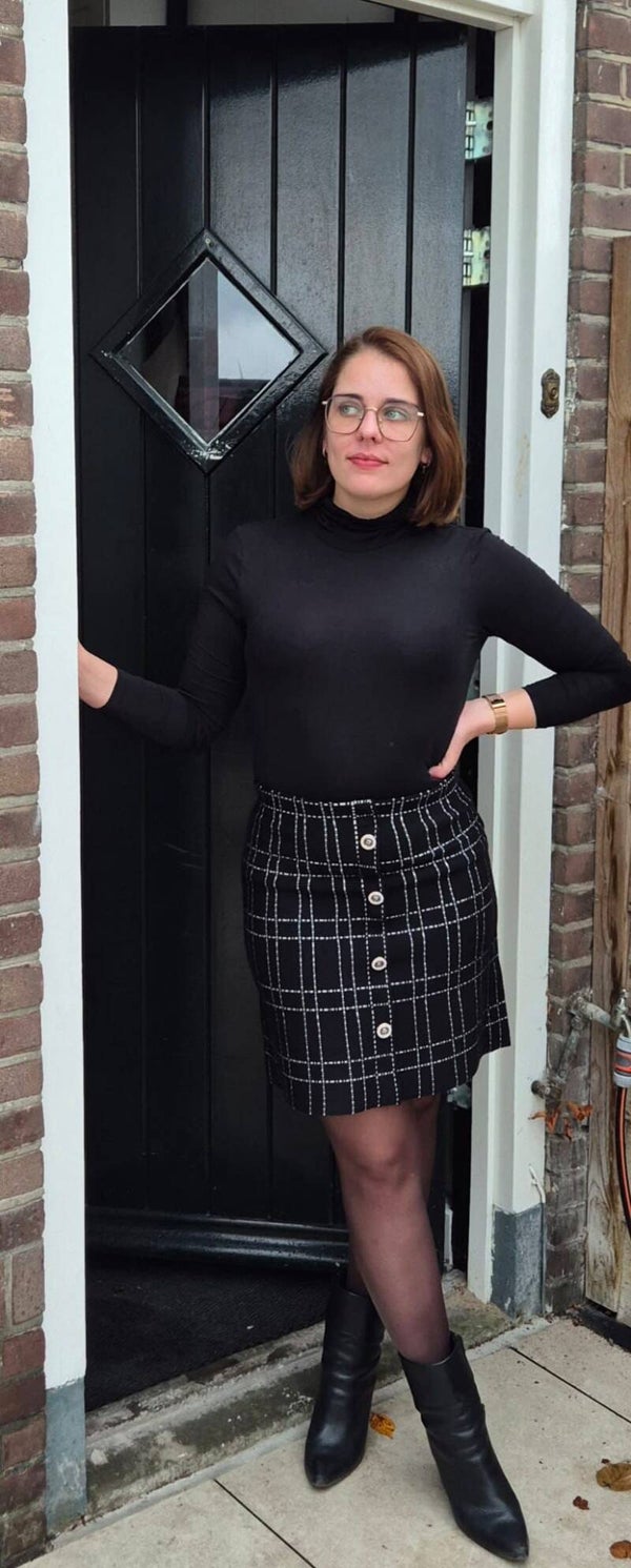Zwart geruit rokje