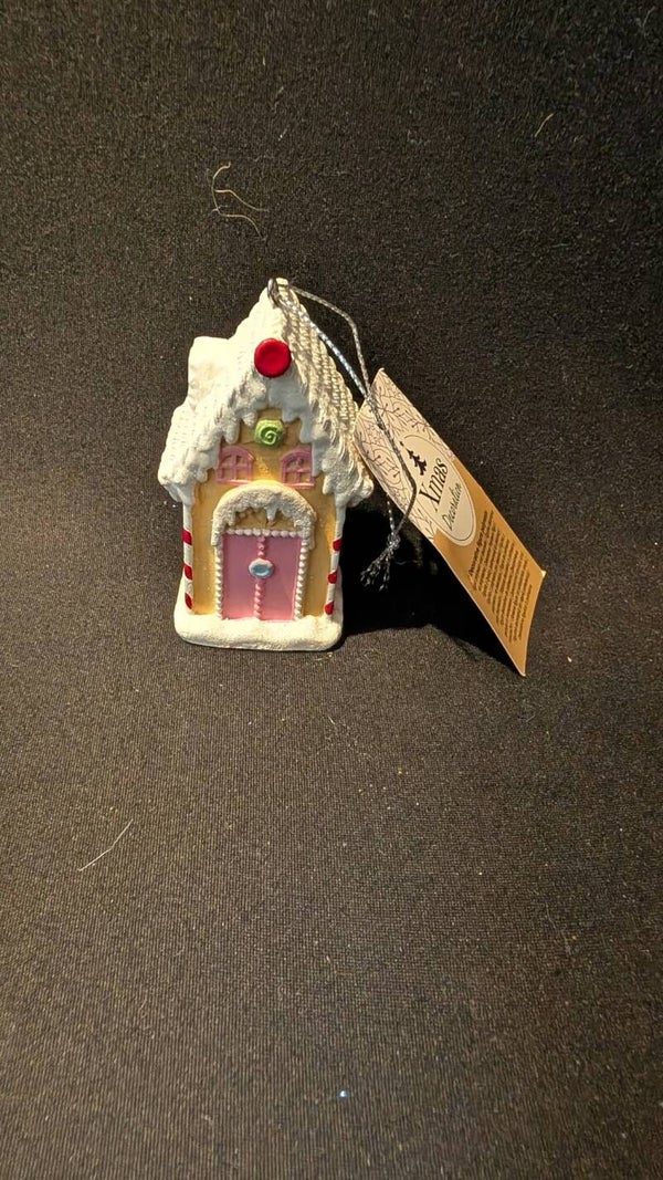 Peperkoekhuisje roze hanger