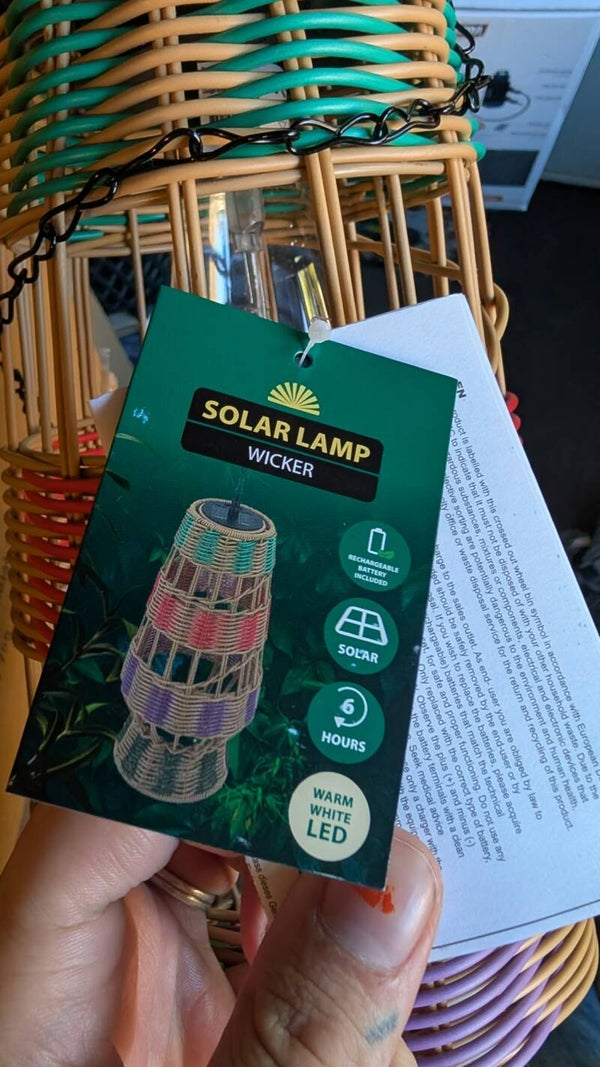 Solar Wicker Lantaarn