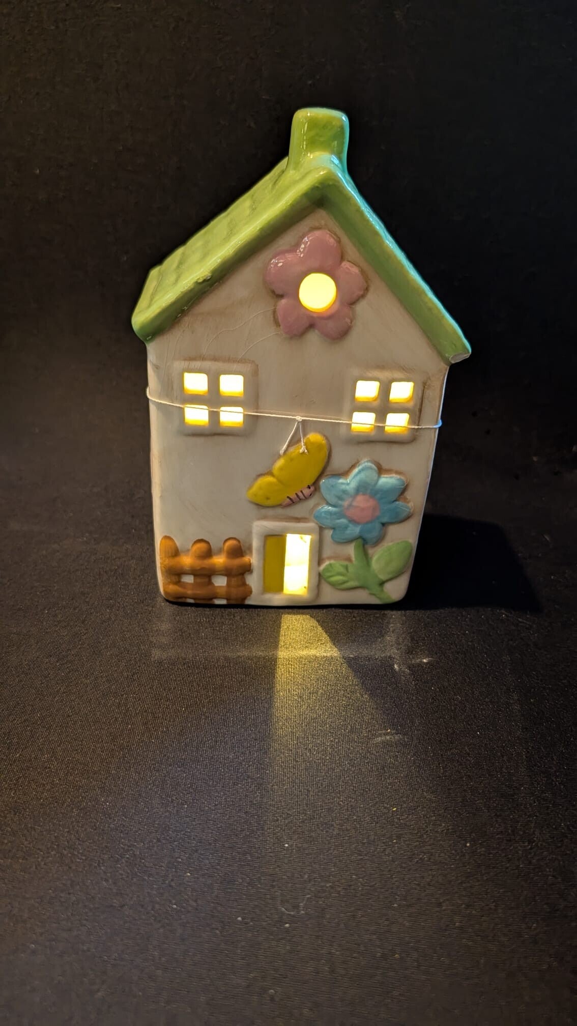 Led huisje groen ribbel