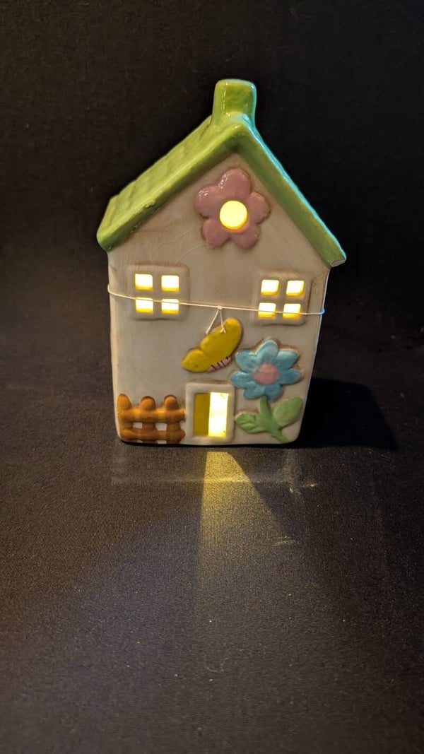 Led huisje groen ribbel