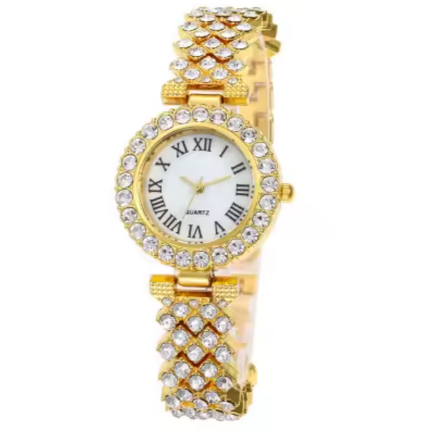 Montre Femme Élégante – Quartz & Strass