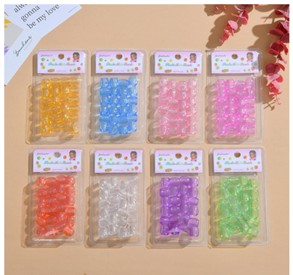 Boites de perles pour cheveux tresses 24 pcs