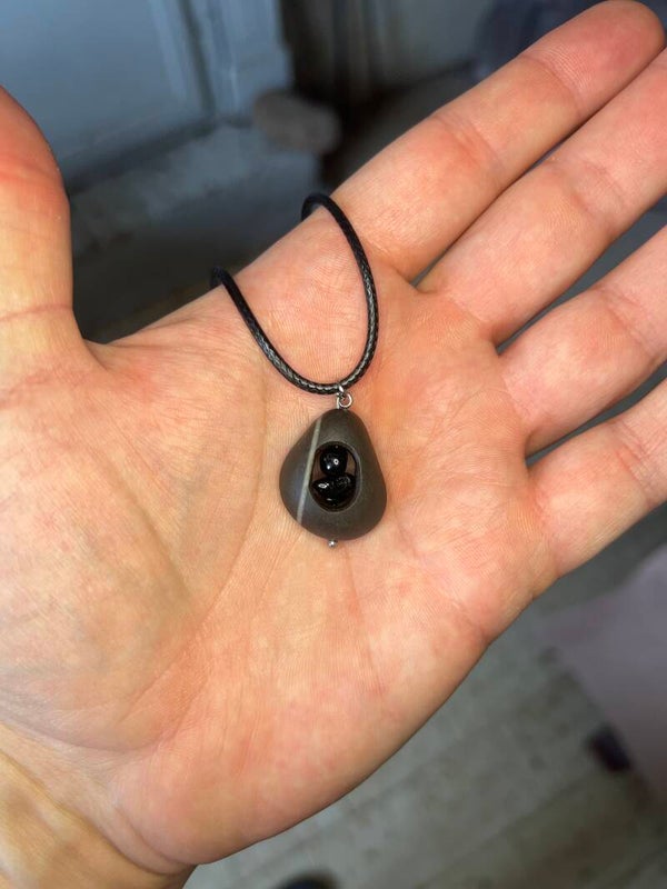 Mini Amuleto con ossidiana nera🧿