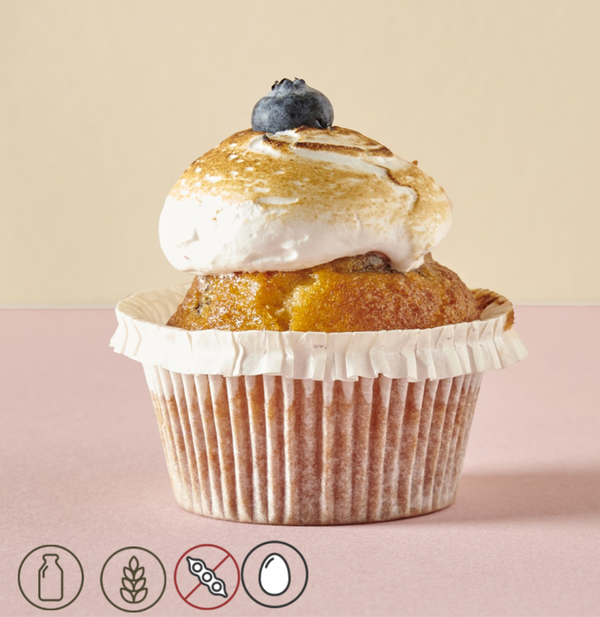 Cupcake aux myrtilles meringuées