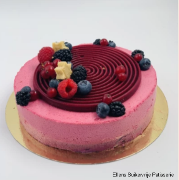 Tarte mousse aux fruits des bois  (sans sucre)