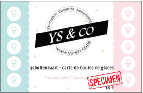 Carte de boule de glaces