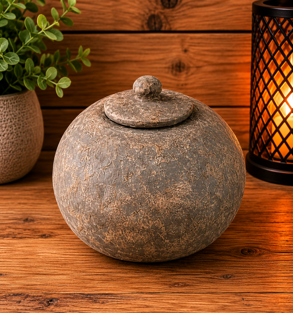 Decoratieve Pot met Deksel – 19 cm hoog