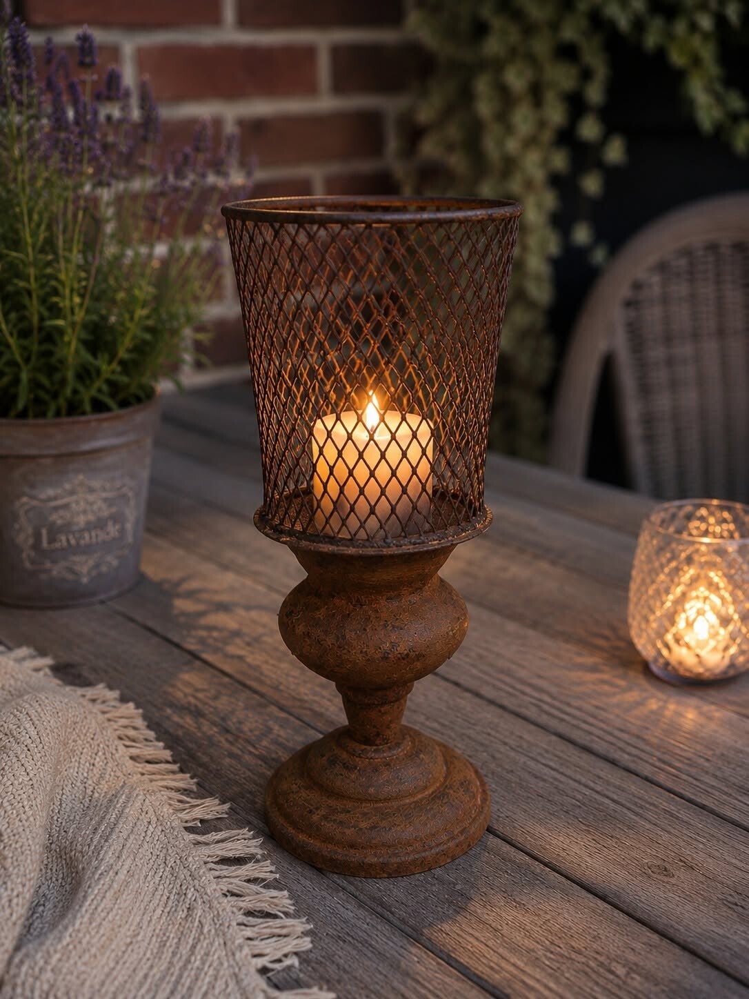 Prachtig decoratief windlicht/kandelaar