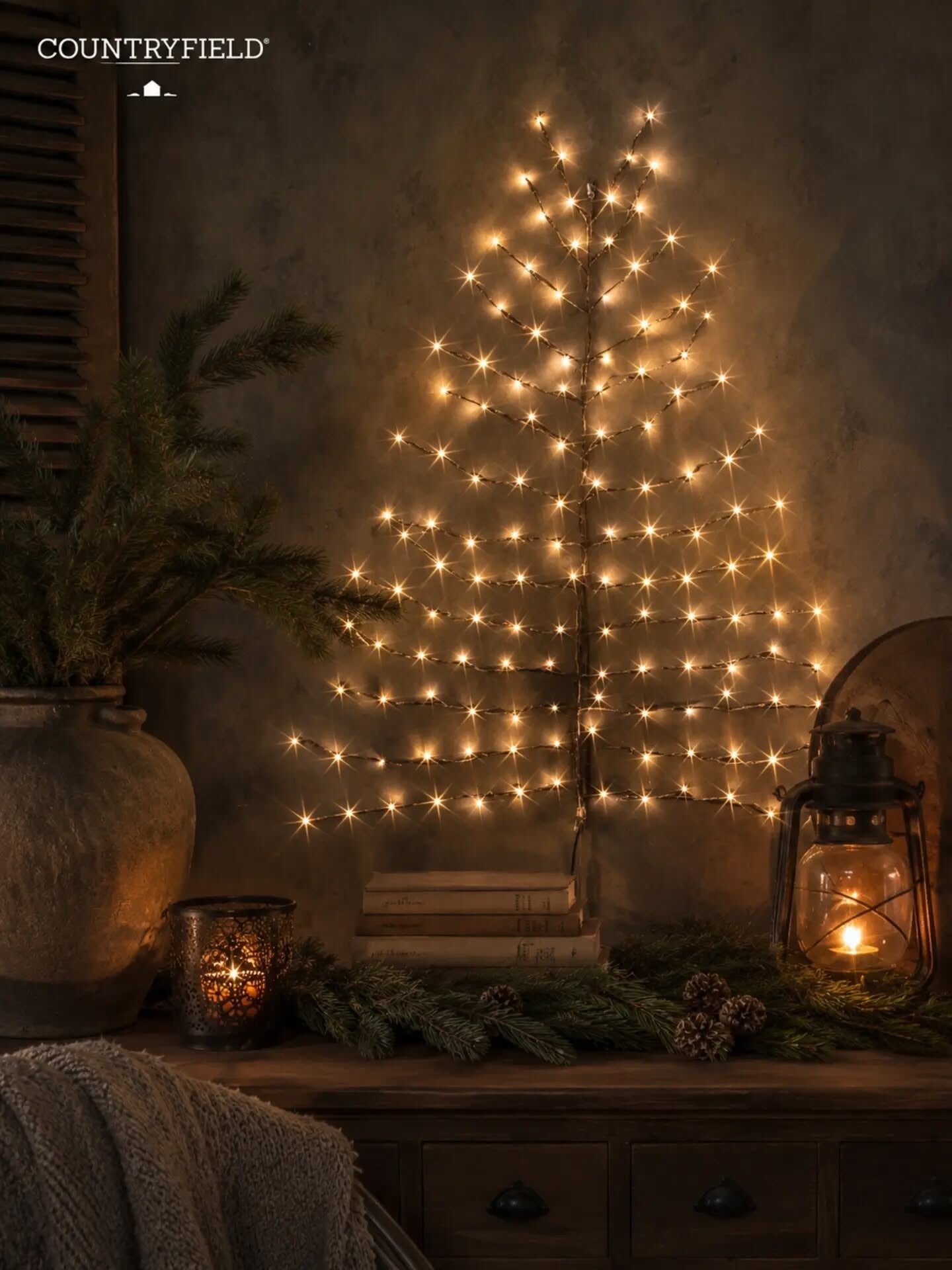 Sfeervolle LED kerstboom – 100 × 120 cm