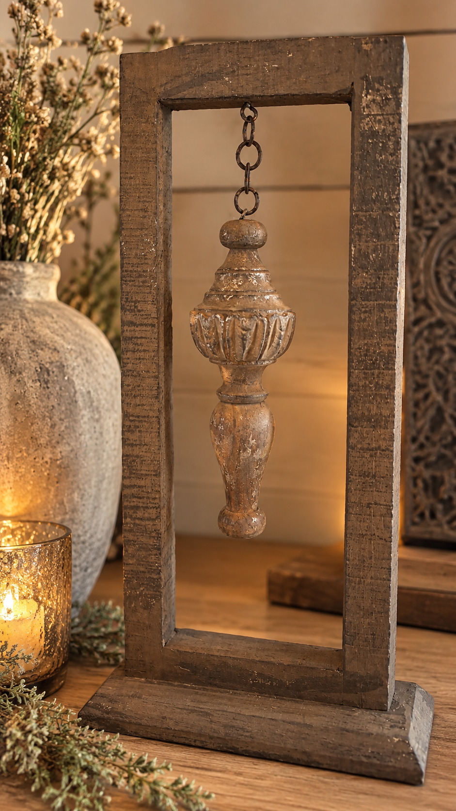 Prachtige landelijke houten decoratie – 40 cm hoog