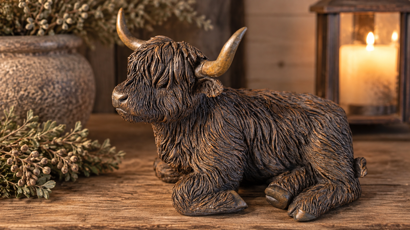 Prachtige Highland Cow – stoere landelijke decoratie