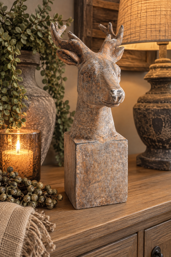 Stoer hert op voet – 25 cm hoog