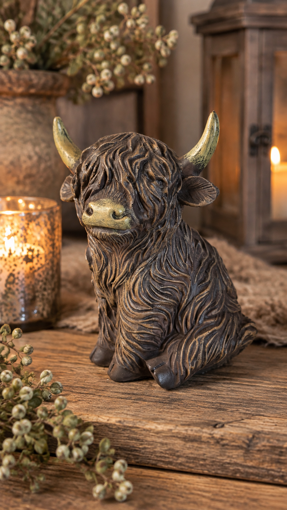 Prachtige Highland Cow – landelijke decoratie