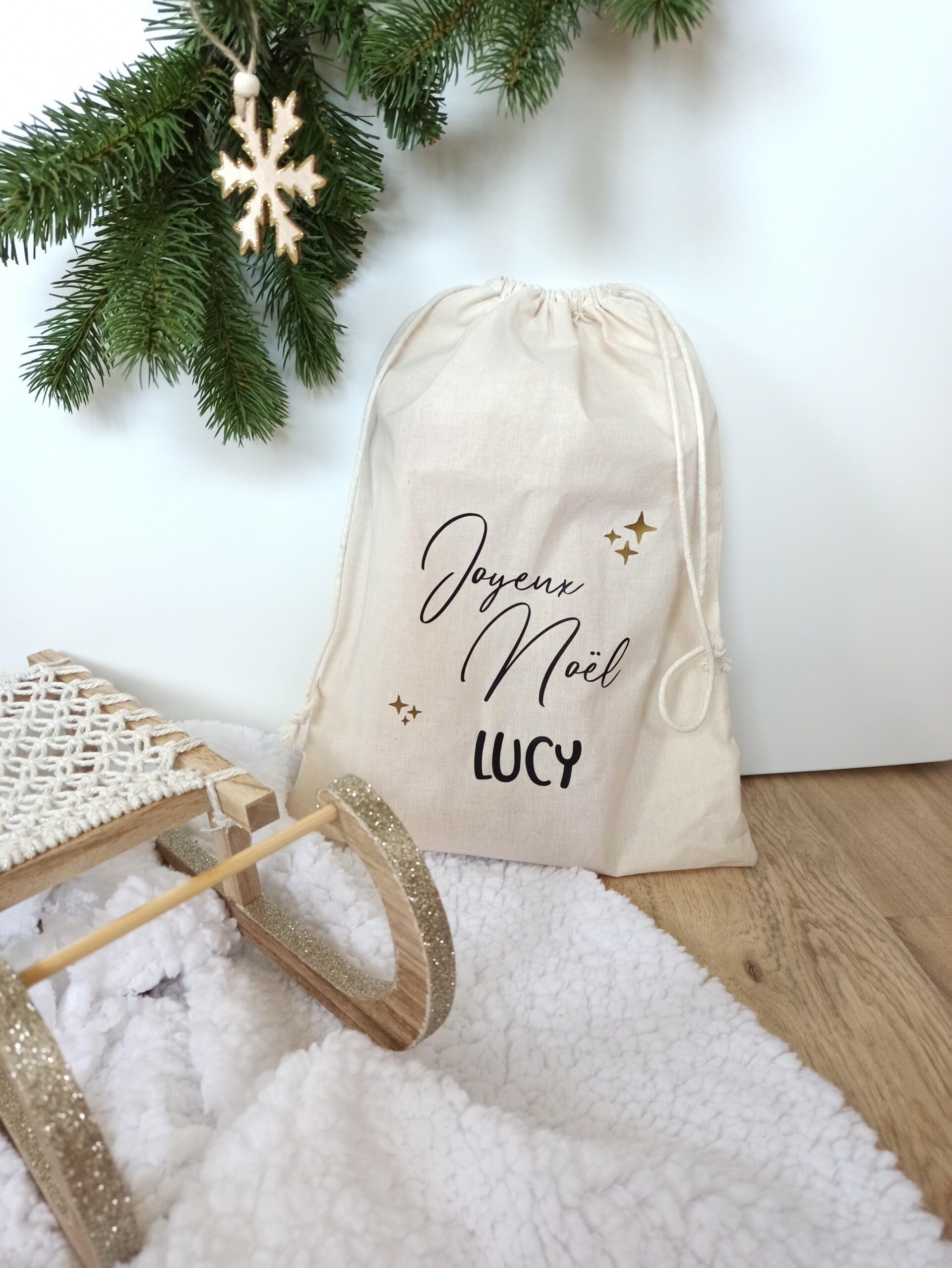 Pochon de Noël personnalisé