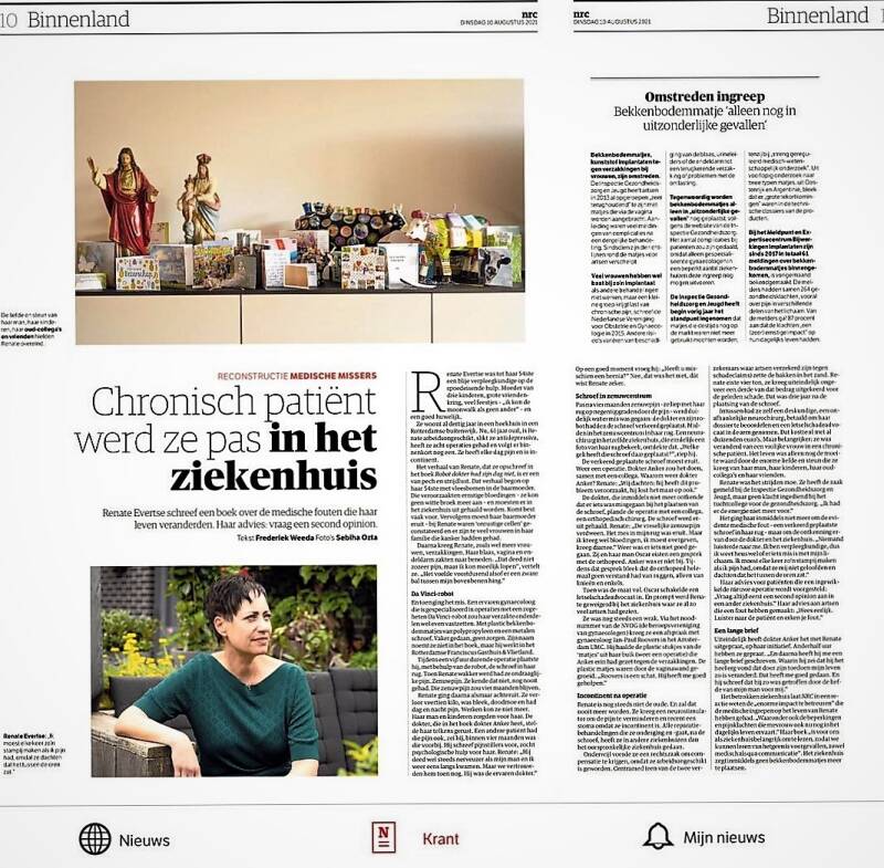 Mijn verhaal en boek in NRC handelsblad