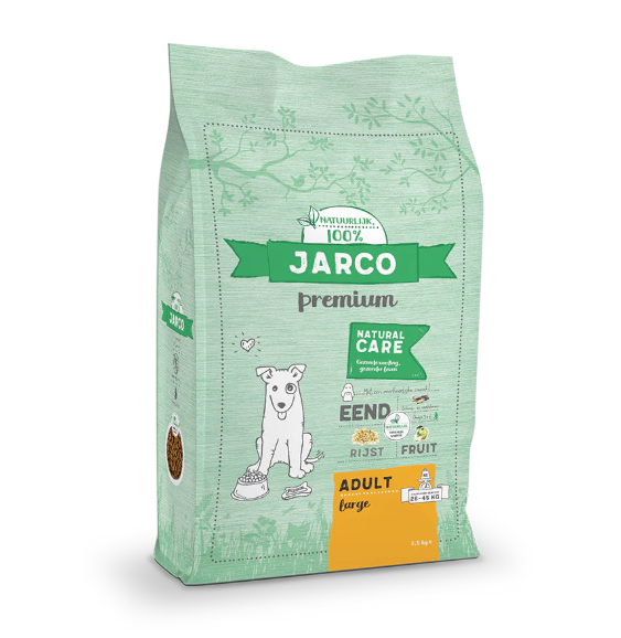 Jarco Dog Natural Large Adult Eend - Hondenvoer  26-45 Kg Verpakking 15 kg