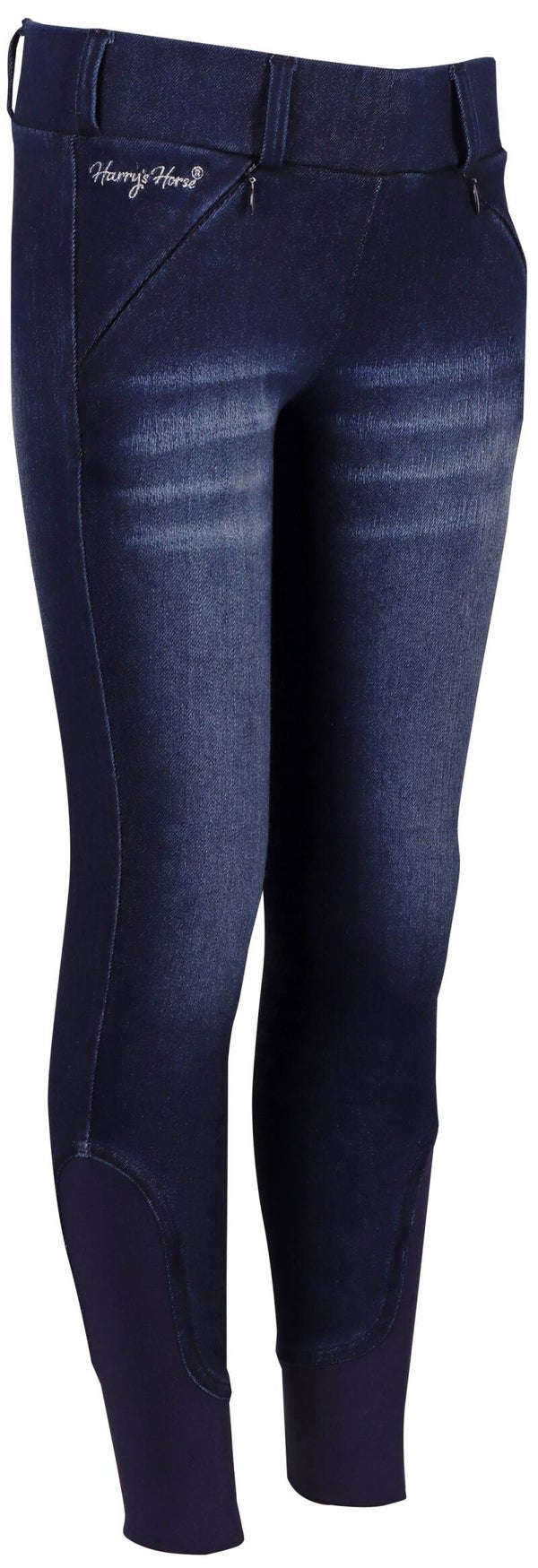 Rijbroek Equitights Denim Diva Violet Full Grip - Harry's Horse