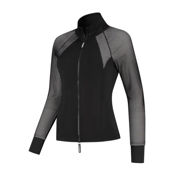 LIGHT WEIGHT TRAININGJACKET DARLING WITH MESH - PHANTOM BLACK - Mrs. Ros