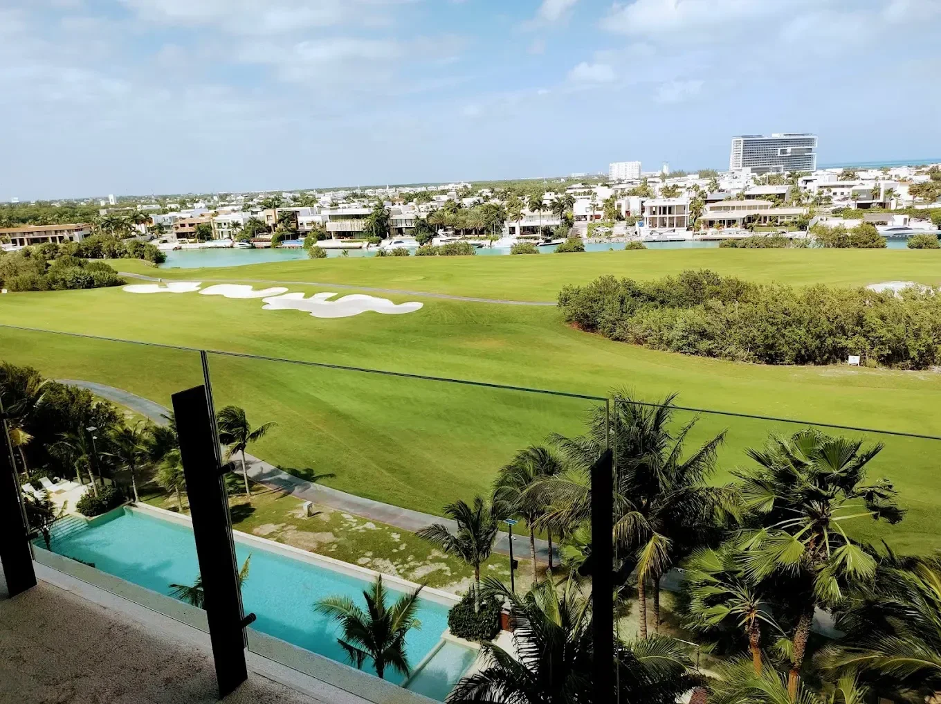 Golf course with Caribbean views