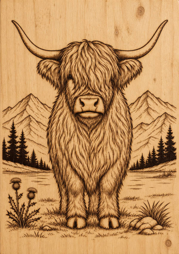 Pyrografie Project – Schotse Hooglander  Beginner+