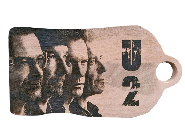 Serveerplank gravure U2