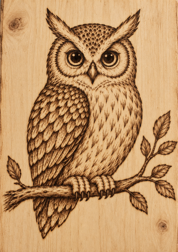 Pyrografie Project – Uil | Beginner / Beginner+