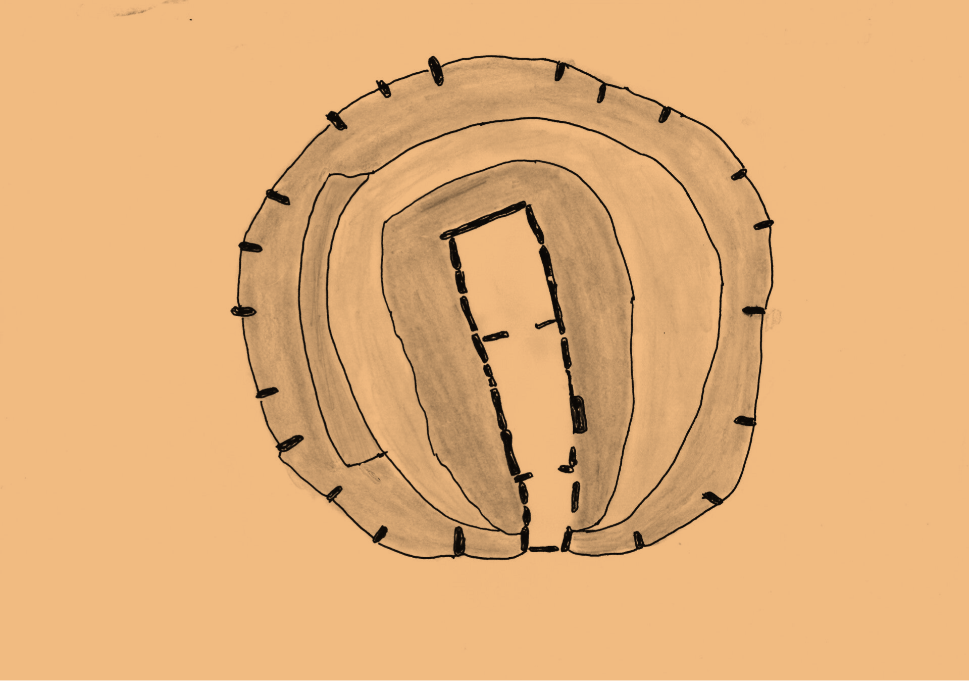Plan de l'allée couverte de Saint-Eugène et de ses différents états, Laure-Minervois (Aude)