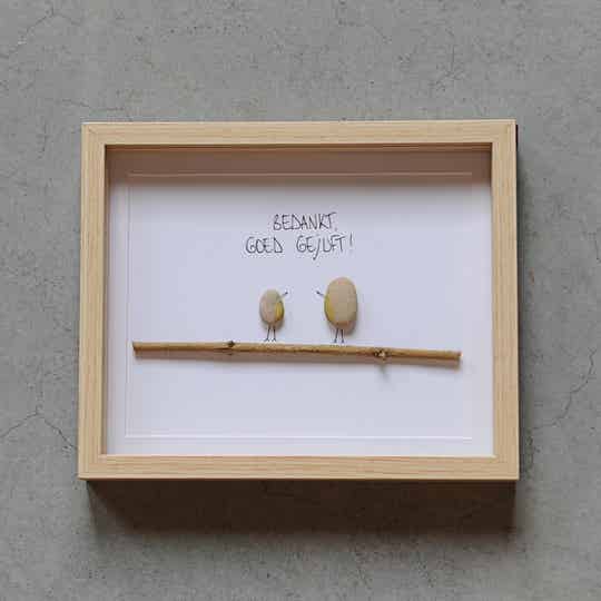 Pebble art Bedankt goed gejuft