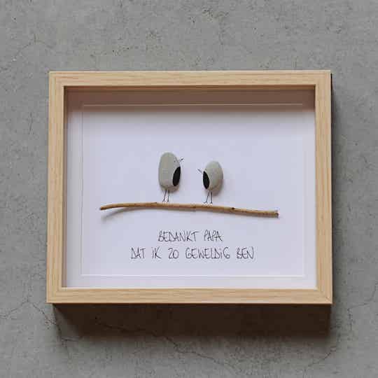 Pebble art Bedankt papa dat ik zo geweldig ben