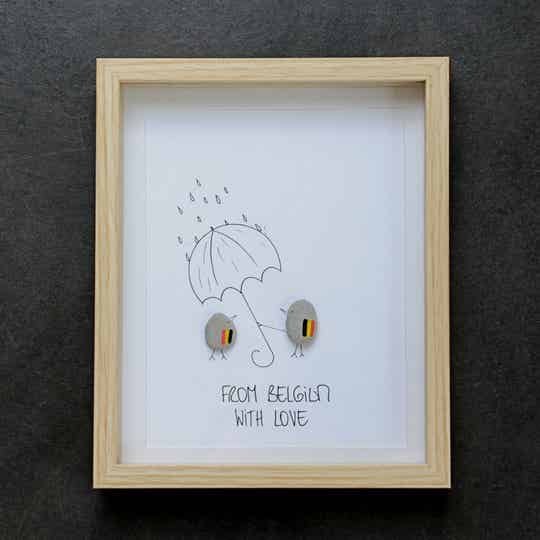 Pebble art From Belgium with love