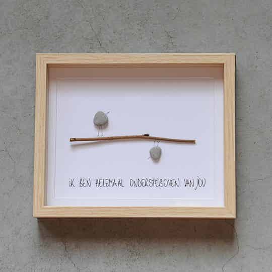 Pebble art  Ik ben helemaal ondersteboven van jou