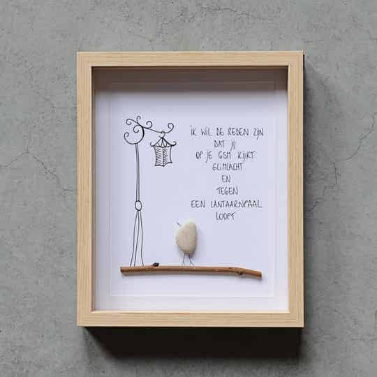 Pebble art Ik wil de reden zijn...