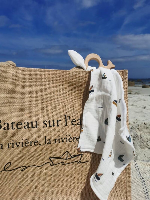 Doudou plat petits bateaux
