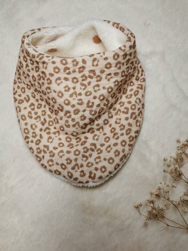 Bavoir de Naissance Léopard